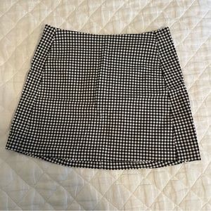 Urban outfitters plaid skirt black and white